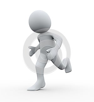 3d person running