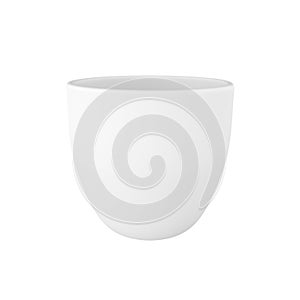 3d photo realistic white cup icon mockup rendering. Design Template for Mock Up. ceramic clean white mug with a matte effect