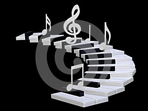 3d Piano stairway