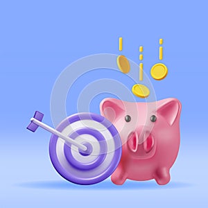 3D Piggy Bank with Dart Target