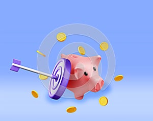 3D Piggy Bank with Dart Target