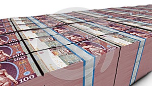 3D Pile of 100 San Marino Lire Money banknote