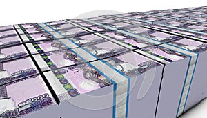 3D Pile of 15000 Cambodia Riels Money banknote