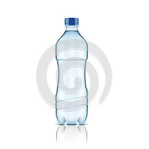 3D Plastic Clear Water Bottle Without Label