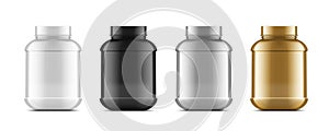 3D Plastic Jar With Lid For Protein Or Medical