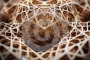 3D polyhedral dodecaprism displaying intricate geometric patterns