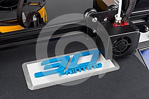 3d print of printer printing symbol logo technology future concept