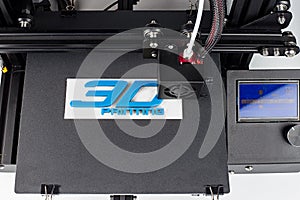 3d print of printer printing symbol logo technology future concept