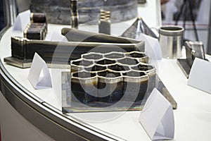 3d printed metal model close-up. Model printed on a 3D printer made of metal