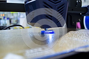 3D printer 3D printing. 3d printer printing process close-up 3D printer creating