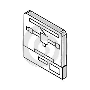 3d printer isometric icon vector illustration