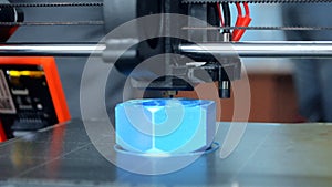 3D printer prints object Process printing model 3D printer Model printed printer