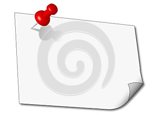 3D Push Pin and a Paper Note