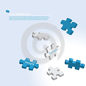 3d puzzle illustration