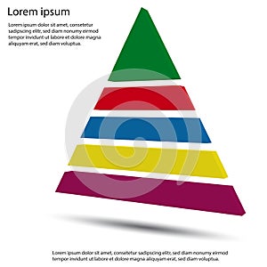 3D Pyramid Diagram - Editable Vector Illustration