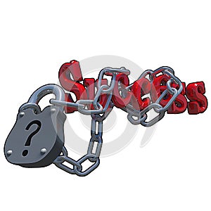 3D questionmark lock