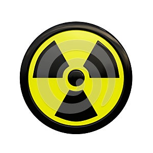 3D Radiation Sign
