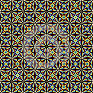3d rainbow ray star symmetry seamless pattern