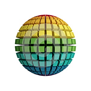 3d rainbow sphere