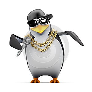 3d Rapper penguin tells it like it is