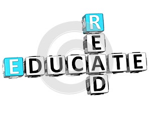 3D Read Educate Crossword