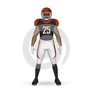 3D realistic American football player