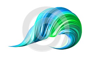 3d realistic brush stroke. Abstract vector digital color paint background. Modern colorful flow. Creative vivid 3d flow