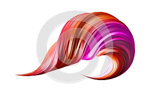 3d realistic brush stroke. Abstract vector digital color paint background. Modern colorful flow. Creative vivid 3d flow