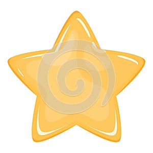 3d realistic cartoon vector gold star icon. Document symbol