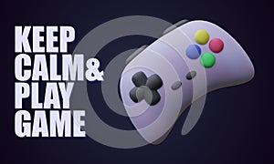 3d realistic colour gamepad isolated on dark background. Vector illustration