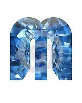 3d realistic crystal alphabet. Elegant alphabet. 3d renderings.