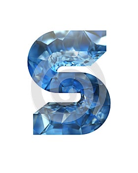 3d realistic crystal alphabet. Elegant alphabet. 3d renderings.