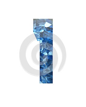 3d realistic crystal alphabet. Elegant alphabet. 3d renderings.