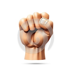 3d Realistic Hand fist up