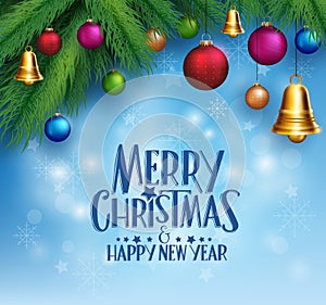 3D Realistic Merry Christmas Greetings