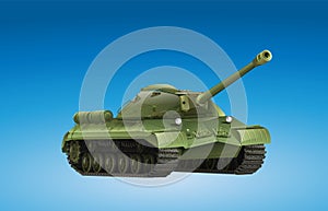 3d realistic military tank. battle tank in natural colors in a realistic 3D design on a transparent background
