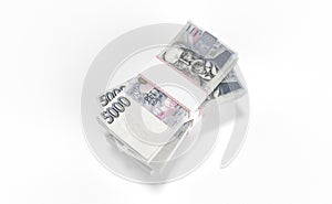 3D realistic render of czech crown ceska koruna national money in czech republic.