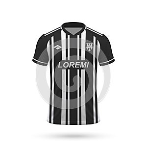 3d realistic soccer jersey in Atletico Mineiro style