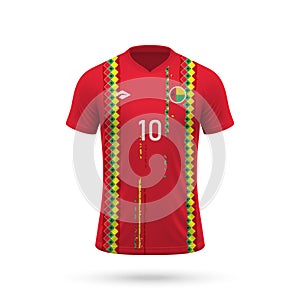 3d realistic soccer jersey Guinea-Bissau national team 2024