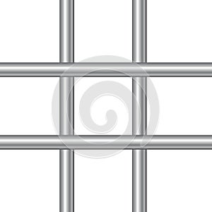 3d realistic steel prison bars.