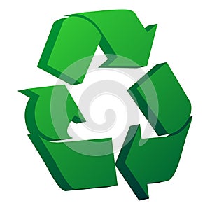 3D recycle symbol