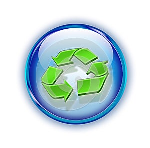 3d recycling logo