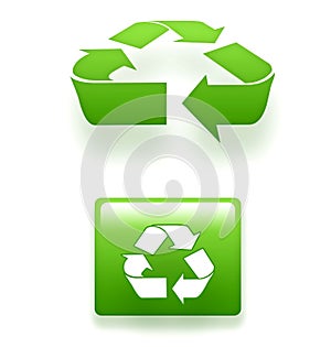 3D recycling symbols