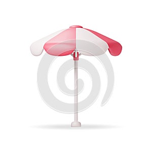 3d Red Beach Umbrella