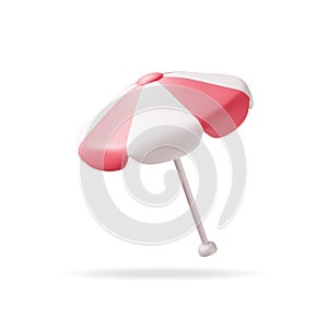 3d Red Beach Umbrella