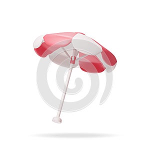 3d Red Beach Umbrella