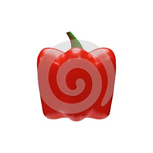 3D Red bell pepper Asian food