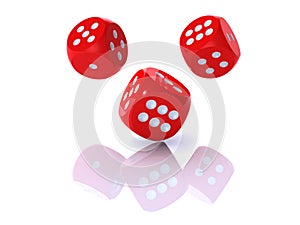 3D red dices