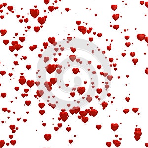 3d red hearts background