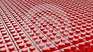 3D red of lego blocks